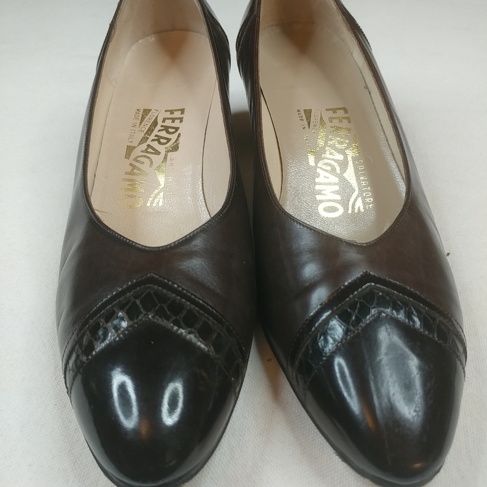 Salvatore Ferragamo Vintage Leather Slip On Women